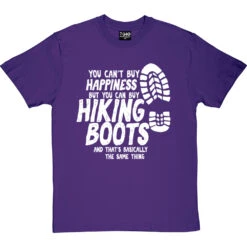 You Can't Buy Happiness But You Can Buy Hiking Boots T-Shirt -Tshirt Store buy boots tshirt 2 purpletshirt