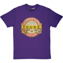 Caledonian Railway T-Shirt -Tshirt Store caledonia railway tours tshirt purpletshirt