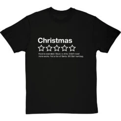 Christmas: 0 Stars T-Shirt -Tshirt Store christmas 0 stars tshirt 2 blacktshirt