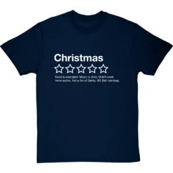 Christmas: 0 Stars T-Shirt -Tshirt Store christmas 0 stars tshirt 2 navybluetshirt