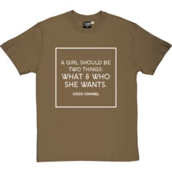 Coco Chanel "What & Who She Wants" T-Shirt -Tshirt Store coco what she wants tshirt 2 olivetshirt