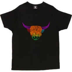 Psychedelic Cattle Variant One T-Shirt -Tshirt Store colour cattle one tshirt black mens v neck tshirt