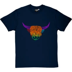 Psychedelic Cattle Variant One T-Shirt -Tshirt Store colour cattle one tshirt navybluetshirt