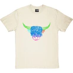 Psychedelic Cattle Variant Two T-Shirt -Tshirt Store colour cattle two tshirt naturaltshirt