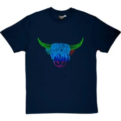 Psychedelic Cattle Variant Two T-Shirt -Tshirt Store colour cattle two tshirt navybluetshirt