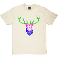 Psychedelic Deer Variant Four T-Shirt -Tshirt Store colour deer four tshirt naturaltshirt