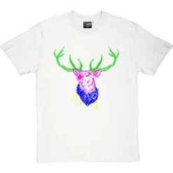Psychedelic Deer Variant Four T-Shirt -Tshirt Store colour deer four tshirt whitetshirt