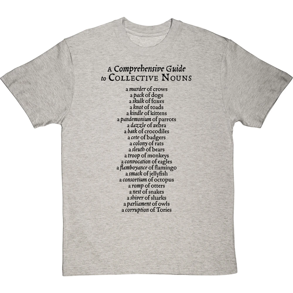 A Comprehensive Guide To Collective Nouns T-Shirt 2 A Comprehensive Guide To Collective Nouns T-Shirt - Image 2
