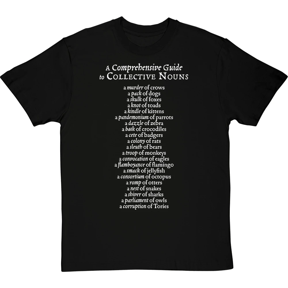 A Comprehensive Guide To Collective Nouns T-Shirt 1 A Comprehensive Guide To Collective Nouns T-Shirt