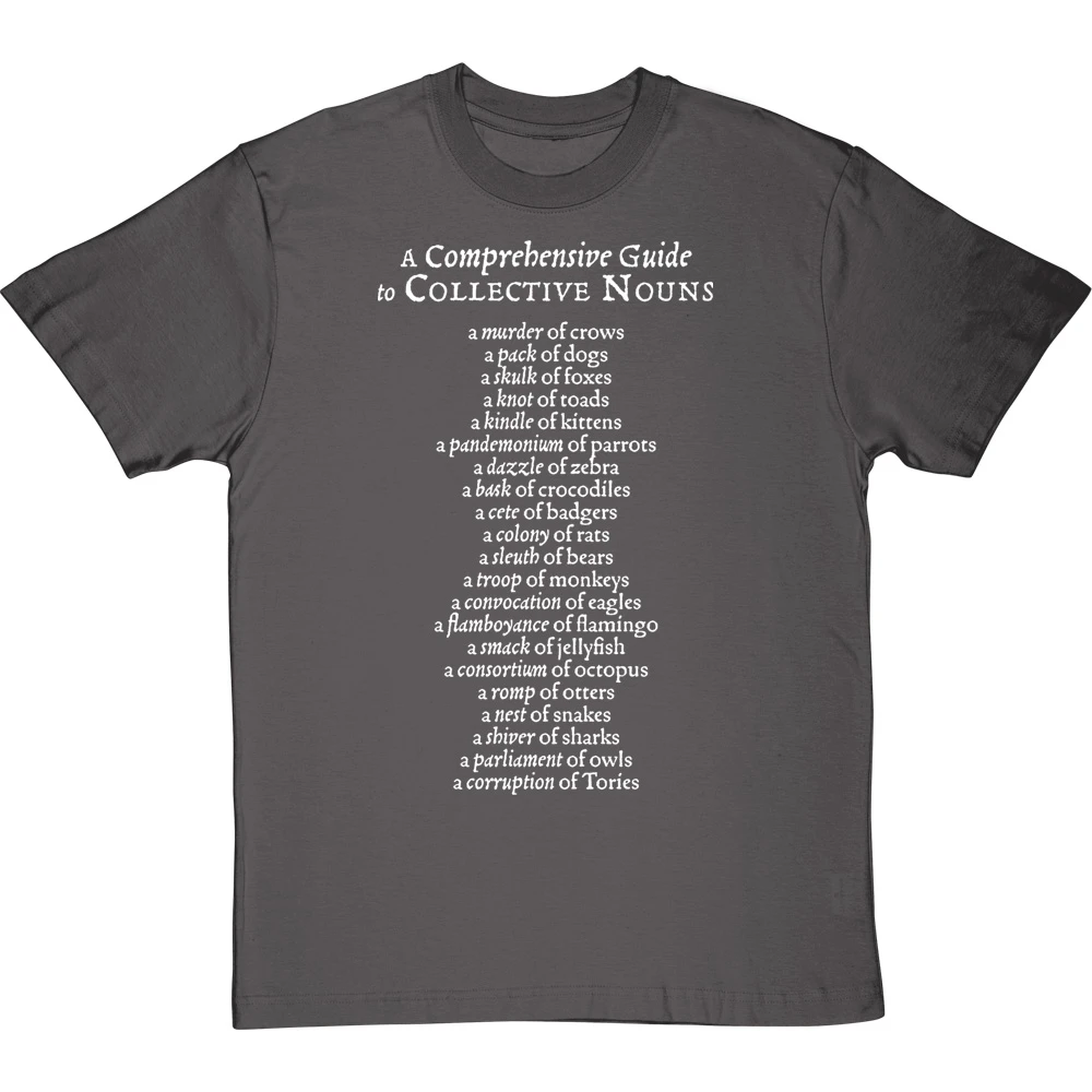 A Comprehensive Guide To Collective Nouns T-Shirt 12 A Comprehensive Guide To Collective Nouns T-Shirt - Image 12