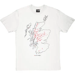 Corbetts Map T-Shirt 19 Corbetts Map T-Shirt -Tshirt Store corbetts tshirt 1 whitetshirt