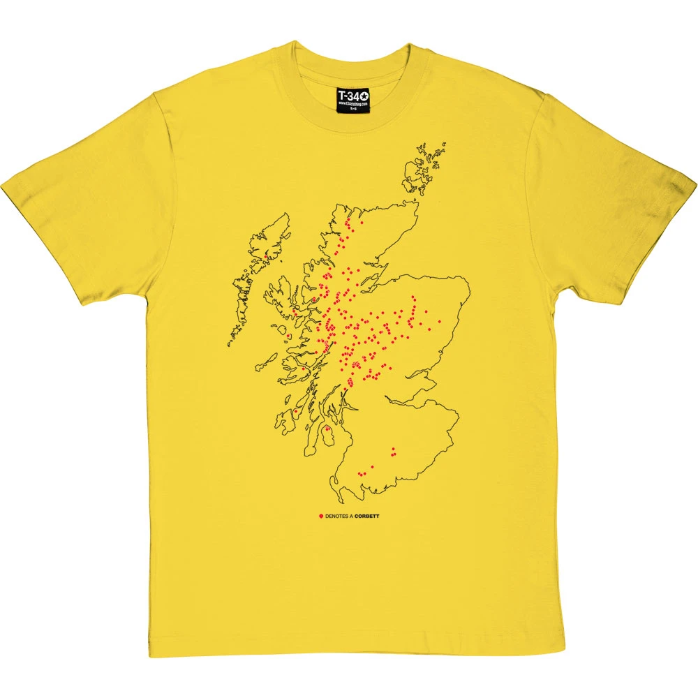 Corbetts Map T-Shirt 7 Corbetts Map T-Shirt - Image 7