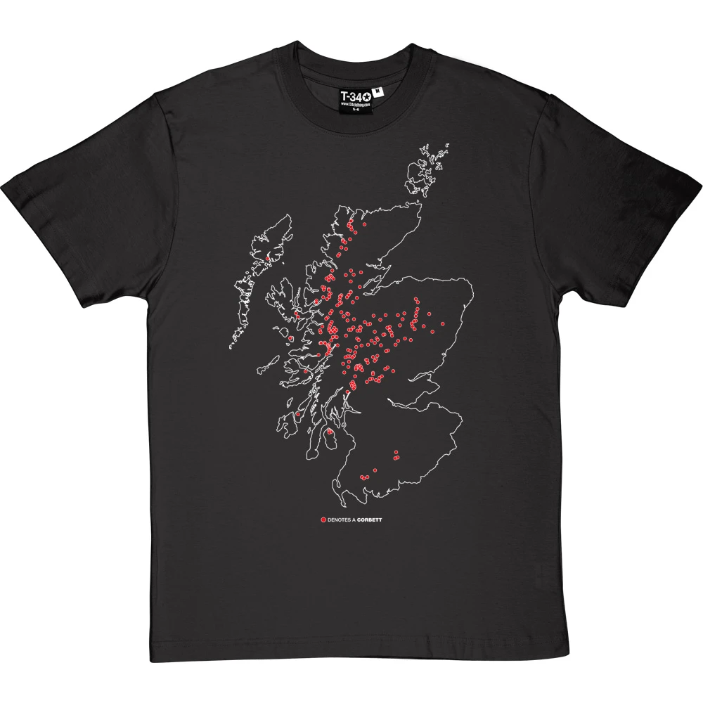 Corbetts Map T-Shirt 2 Corbetts Map T-Shirt - Image 2