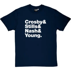 Crosby, Stills, Nash And Young Line-Up T-Shirt -Tshirt Store crosby stills nash and young tshirt 2 navybluetshirt