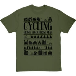 Cycling Home For Christmas T-Shirt -Tshirt Store cycling home for christmas tshirt 1 olivetshirt