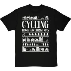 Cycling Home For Christmas T-Shirt -Tshirt Store cycling home for christmas tshirt 2 blacktshirt