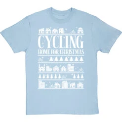 Cycling Home For Christmas T-Shirt -Tshirt Store cycling home for christmas tshirt 2 skybluetshirt