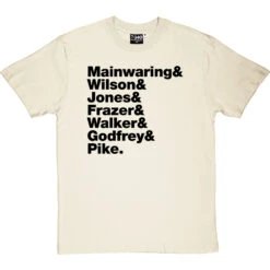 Dad's Army Line-Up T-Shirt -Tshirt Store dads army line up tshirt 1 naturaltshirt