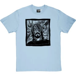 Dave Grohl Woodcut T-Shirt -Tshirt Store dave grohl woodcut tshirt 1 skybluetshirt