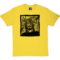 Dave Grohl Woodcut T-Shirt -Tshirt Store dave grohl woodcut tshirt 1 yellowtshirt
