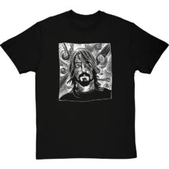 Dave Grohl Woodcut T-Shirt -Tshirt Store dave grohl woodcut tshirt 2 blacktshirt