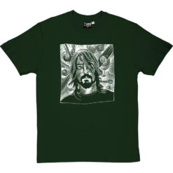 Dave Grohl Woodcut T-Shirt -Tshirt Store dave grohl woodcut tshirt 2 bottlegreentshirt
