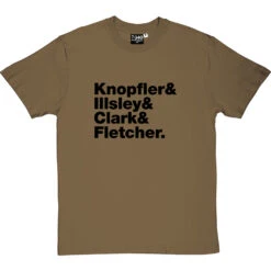 Dire Straits Line-Up T-Shirt -Tshirt Store dire straits tshirt 1 olivetshirt