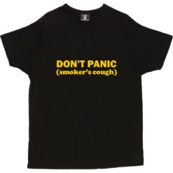 Don't Panic: Smoker's Cough T-Shirt -Tshirt Store dont panic smokers cough tshirt 6 black mens v neck tshirt