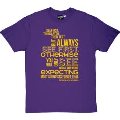 Douglas Adams "See First" Quote T-Shirt 28 Douglas Adams "See First" Quote T-Shirt -Tshirt Store douglas adams see first tshirt 6 purpletshirt