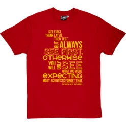 Douglas Adams "See First" Quote T-Shirt 35 Douglas Adams "See First" Quote T-Shirt -Tshirt Store douglas adams see first tshirt 6 redtshirt