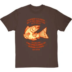 Albert Einstein "Fish" Quote T-Shirt -Tshirt Store einstein fish quote tshirt hazelnuttshirt
