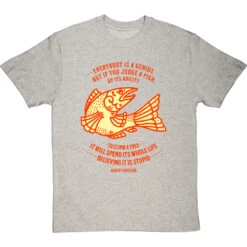 Albert Einstein "Fish" Quote T-Shirt -Tshirt Store einstein fish quote tshirt lightoxfordtshirt