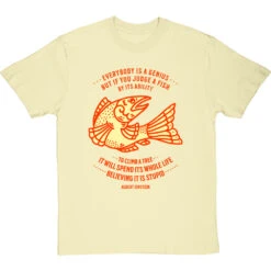 Albert Einstein "Fish" Quote T-Shirt -Tshirt Store einstein fish quote tshirt naturaltshirt