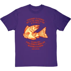 Albert Einstein "Fish" Quote T-Shirt -Tshirt Store einstein fish quote tshirt purpletshirt
