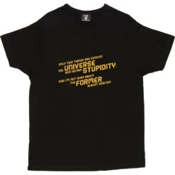 Albert Einstein "Stupidity" Quote T-Shirt -Tshirt Store einstein stupidity quote tshirt black mens v neck tshirt