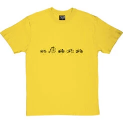 The Evolution Of Bicycles T-Shirt -Tshirt Store evolution of bikes tshirt 1 yellowtshirt