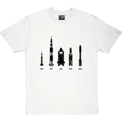 The Evolution Of Spaceflight T-Shirt -Tshirt Store evolution of rockets tshirt 1 whitetshirt