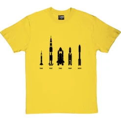 The Evolution Of Spaceflight T-Shirt -Tshirt Store evolution of rockets tshirt 1 yellowtshirt
