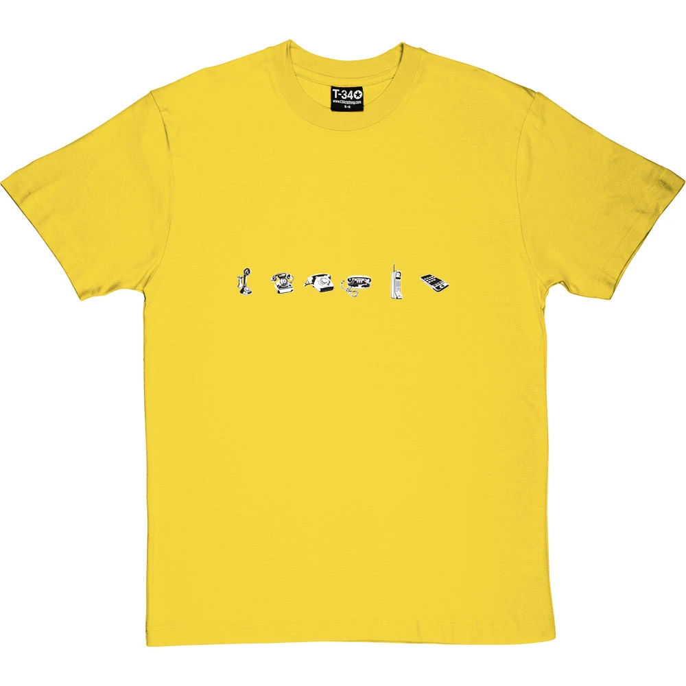 The Evolution Of Telephones T-Shirt 4 The Evolution Of Telephones T-Shirt - Image 4