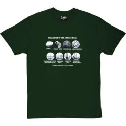 Evolution Of The Cricket Ball T-Shirt -Tshirt Store evolution of the cricket ball tshirt 2 bottlegreentshirt