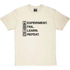 Experiment. Fail. Learn. Repeat. T-Shirt -Tshirt Store experiment fail learn repeat tshirt 1 naturaltshirt
