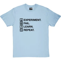 Experiment. Fail. Learn. Repeat. T-Shirt -Tshirt Store experiment fail learn repeat tshirt 1 skybluetshirt