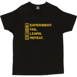 Experiment. Fail. Learn. Repeat. T-Shirt -Tshirt Store experiment fail learn repeat tshirt 6 black mens v neck tshirt