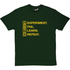 Experiment. Fail. Learn. Repeat. T-Shirt -Tshirt Store experiment fail learn repeat tshirt 6 bottlegreentshirt
