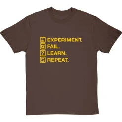 Experiment. Fail. Learn. Repeat. T-Shirt -Tshirt Store experiment fail learn repeat tshirt 6 hazelnuttshirt
