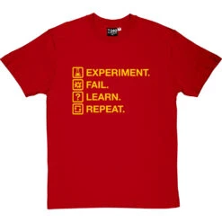 Experiment. Fail. Learn. Repeat. T-Shirt -Tshirt Store experiment fail learn repeat tshirt 6 redtshirt