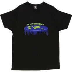 The Flat Earth Society T-Shirt -Tshirt Store flat earth society tshirt black mens v neck tshirt