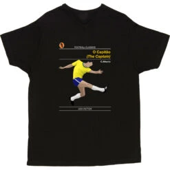Football Classics: O Capitão By Carlos Alberto T-Shirt -Tshirt Store football classics o capitao tshirt black mens v neck tshirt