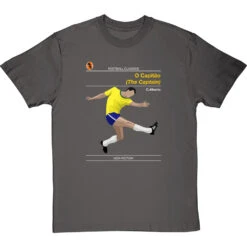 Football Classics: O Capitão By Carlos Alberto T-Shirt -Tshirt Store football classics o capitao tshirt charcoaltshirt