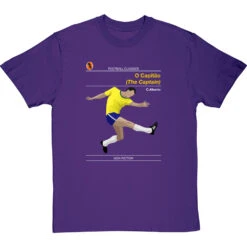 Football Classics: O Capitão By Carlos Alberto T-Shirt -Tshirt Store football classics o capitao tshirt purpletshirt